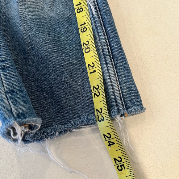 Zara Straight Leg Ankle-Length Distressed Blue Jeans Size 8 - Picture 7 of 7